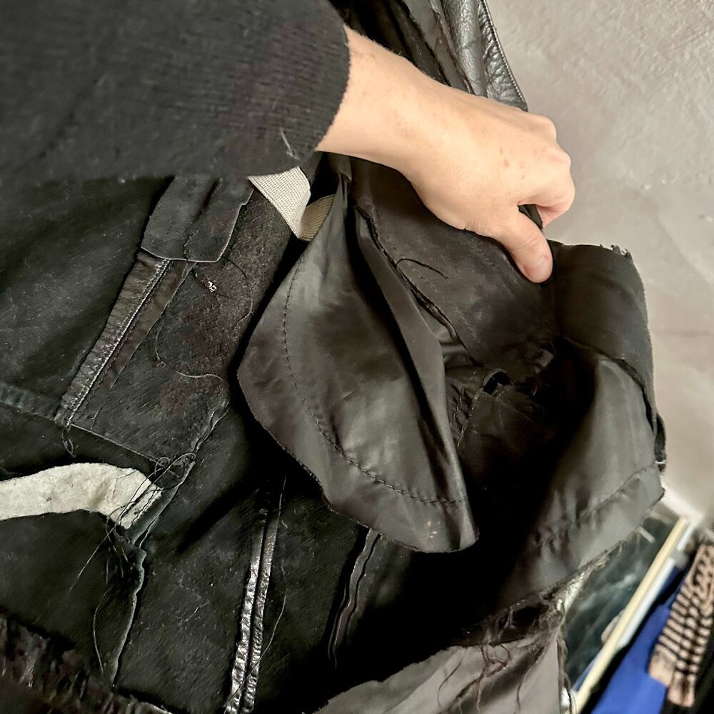 Vintage Blk Leather Moto Jacket Size 40  _Worn but Awesome_no Liner (As Is) - Picture 12 of 12